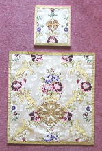 White Antique Brocade Roman Vestment